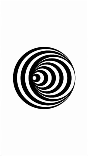 black white op art circles pattern || Easy optical illusion 3D Geometric Circle Patterns drawings