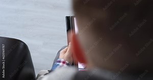 Sick patient communicating with doctor via video link using digital tablet at home 4k movie. Remote treatment of telemedicine patients concept