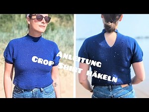 Anleitung Crop Shirt/Top häkeln - ALLE Größen - Sommershirt - Oberteil einfache Häkelnanleitung