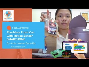 Touchless Trash Can with Microbit and Motion Sensor "SMARTHOME"