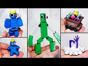 [ROBLOX] Making SECRETS RAINBOW FRIENDS CHAPTER 2 Sculptures Timelapse Robot Blue Green CART Lookies