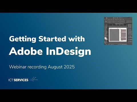 Adobe - Getting started with InDesign - webinar - August 2025