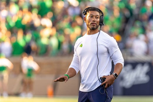As Notre Dame’s spring practices begin, Marcus Freeman continues to say all the right things