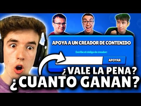 ¿CUANTO DINERO se GANA CON el CODIGO DE CREADOR en BRAWL STARS? 🤑💸