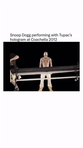 Craziest Videos Daily on Instagram: "In 2012 at the Coachella Valley Music and Arts Festival, Snoop Dogg performed alongside a projected, hologram-like image of the late rapper Tupac Shakur during a set headlined with Dr. Dre. The lifelike projection made it appear as if Tupac was on stage, performing songs like “Hail Mary” and “2 of Amerikaz Most Wanted” with Snoop. The moment drew massive attention for its innovative use of technology and became one of the most memorable performances in Coache