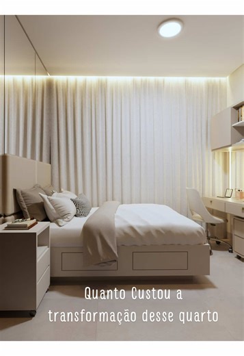 Nesse vídeo quis desmistificar o preço para tirar esse projeto do papel, mas uma coisa quero adiantar é importante lembrar que o custo final de um ambiente sempre vai depender das escolhas dos materiais e acabamentos. Um espelho reflecta, por exemplo, entrega sofisticação, mas custa mais do que o comum. E esse tipo de decisão impacta diretamente no resultado e no orçamento. Agora me conta, você imaginava esse valor para tirar esse projeto do papel? #altopadrao#arquitetagoiania #quarto#obra#refor