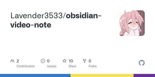 obsidian-video-note/src at main · Lavender3533/obsidian-video-note
