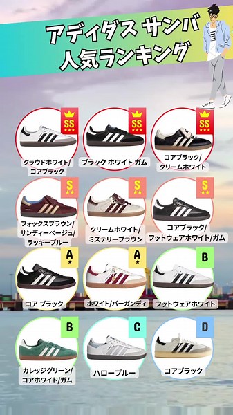 アディダスサンバスニーカー人気ランキング