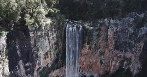 Purling brook Falls at Springbrook National Park in Queensland.