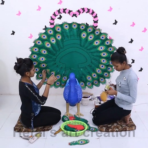 Peacock making - cardboard crafts - diy | Hetal's Art - Creation