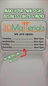 3D print your own signs, business cards & more #3dprinting #bambulab #tutorial #guide #tips