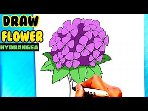 EASY How to Draw FLOWERS - Hydrangea