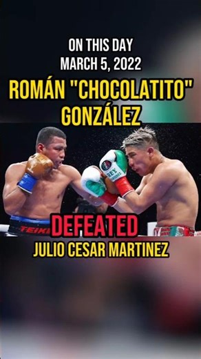 On This Day, Román González Defeated Julio Cesar Martinez