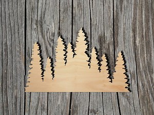 Trees - Laser Cut Unfinished Wood Cutout Shapes - Always Check Sizes and Measure - Etsy