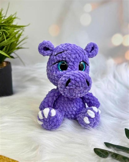 Hippo Crochet Pattern | Amigurumi Hippo Pattern | English PDF Pattern | DIY Crochet Toy | Handmade Gift Idea | Hugo the Hippo Pattern - Etsy