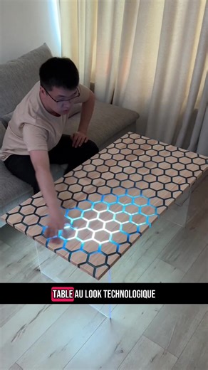 Fabrication d’une table LED tactile 🤩 Vous validez ? #diy #diyproject #diyhomedecor #diycraft #ledlights