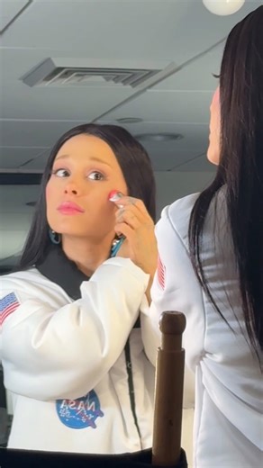 r.e.m.beauty on Instagram: "eclipse touch up before liftoff 🎆 ♡ @nbcsnl"