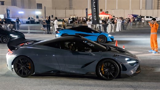 Supercars Rolling Race with Millionaires Behind Wheel