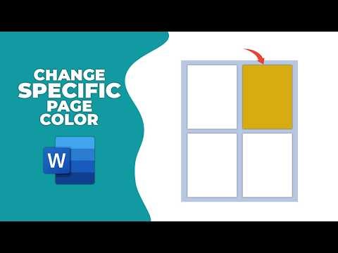How to change only the specific page color in Microsoft Word
