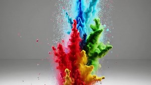 Abstract Colorful Ink Explosion | Premium Stock Video Footage