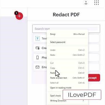Redacting PDF to hide Confidential Text using ILovePDF