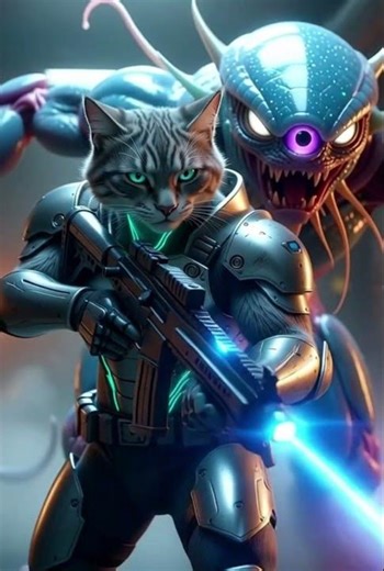 Space Cat vs Gel-Eye Alien | Episode 01