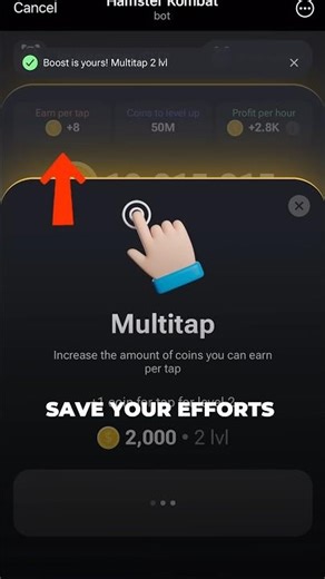 Level up your Multitap HAMSTER KOMBAT #youtubeshorts #trendingshorts #hrfflegend