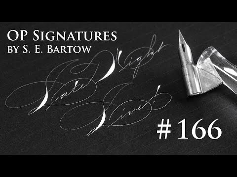 Ornamental Penmanship Signatures by S. E. Bartow (Late Night Live #166)