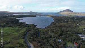 Aerial of Connemara National Park, an breathtaking natural treasure located in the west of Ireland. Landscapes, rich biodiversity, and cultural significance make it a must-visit destination.