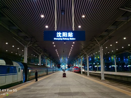 K1565沈阳站调向，偶遇Z68技停（1月16日摄）