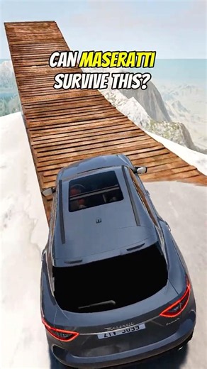 Will this Maserati survive the crash? part.1 - BeamNG.drive #simulation