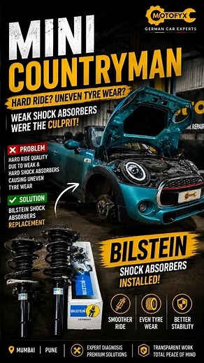 MINI Cooper Countryman Suspension Upgrade | Bilstein Shock Absorbers Installed | MotoFyx #shorts