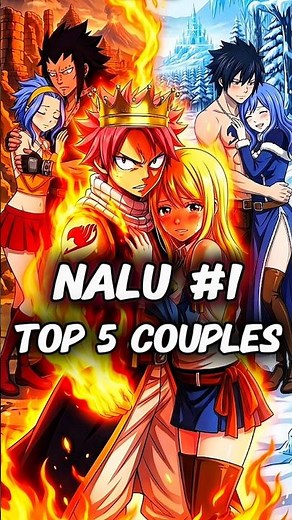 Top 5 Fairy Tail Couples 🔥 NaLu #1?! 😳 #FairyTail #fairytailanime #anime #shorts