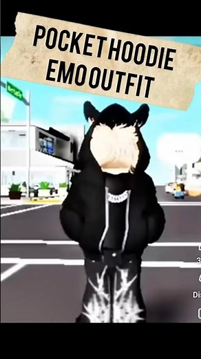 Roblox Black EMO Pocket Hoodie outfit codes #Roblox #brookhaven #emooutfitcodes