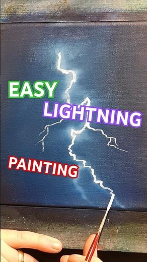 How to paint Lightning ⚡oil paint techniques #howtopaint #lightning #shortsart