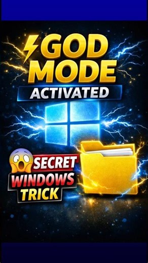 1 Folder Se Sab Settings Open 😳 | Windows God Mode Trick #shorts #shortsfeed