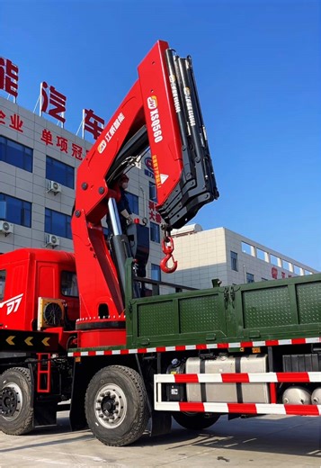 SQ560 on-board folding arm crane#construction #machinery #truck #crane
