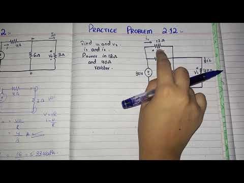 Example 2.12, Practice problem 2.12 || Fundamental of electric circuits.