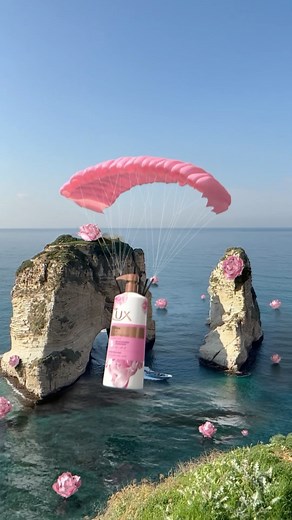 Raouche rock covered by roses 🌸 @lux.levant. It’s nice to see Beirut embracing the CGI trend with LUX Body Wash, showcasing the city’s iconic landmark in a modern light. The incorporation of Raouché rock with the captivating roses adds a touch of local pride to the visual narrative. #lebanon #lebanese #beirut #livelovebeirut #livelovelebanon | Live Love Beirut