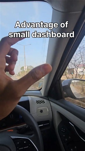 Small dashboard and thin A-pillar benefit