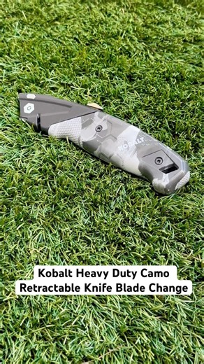 Kobalt Heavy Duty Camo Retractable Knife Blade Change | Oddly Satisfying ASMR Sounds | How to DIY