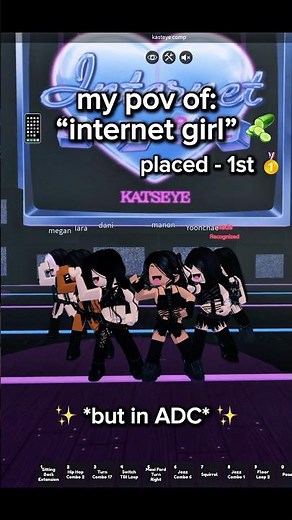 performing katseyes NEW song internet girl! 😳 || #roblox #oradancemoms #robloxdancemoms #robloxaldc