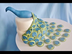 Elegant Peacock Cake