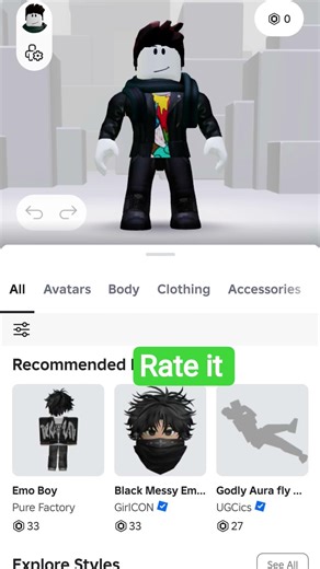 Rate my avatar out of 100 #roblox