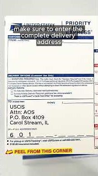 How to properly fill out mailing labels for sending documents to USCIS #marriagegreencard