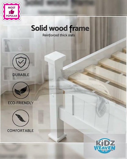 Artiss King Single Bed Frame and Bookshelf