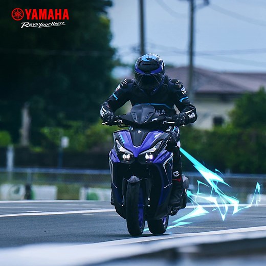 Performance that adapts anywhere. 🔥 From track to street the Aerox delivers sharp handling, adrenaline, and speed with full control. #FastNeverLooksBack #YamahaPH | Yamaha Motor Philippines, Inc.