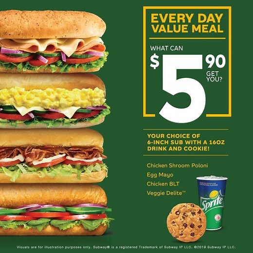 1.2K views · 31 reactions | Introducing Subway's new line up of subs for your Everyday Value Meal! Now available at Subway restaurants island-wide. What are you getting for $5.90? | Subway Singapore | Facebook