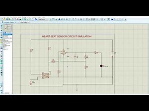 proteus simulation of heart beat sensor circuit