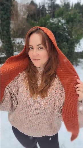 Crochet hooded scarf! Full crochet tutorial now on the channel 🥰 Crochet hooded scarf free pattern